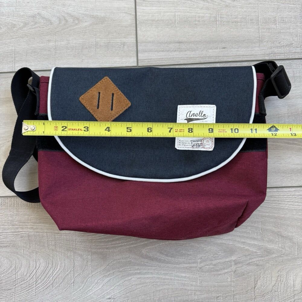 Anello Western' It Messenger Crossbody Bag Burgundy Navy Colorblock, OS - Picture 4 of 11